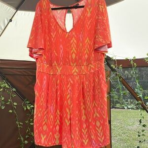 Torrid Cozy Romper with Flutter Sleeves Size 2